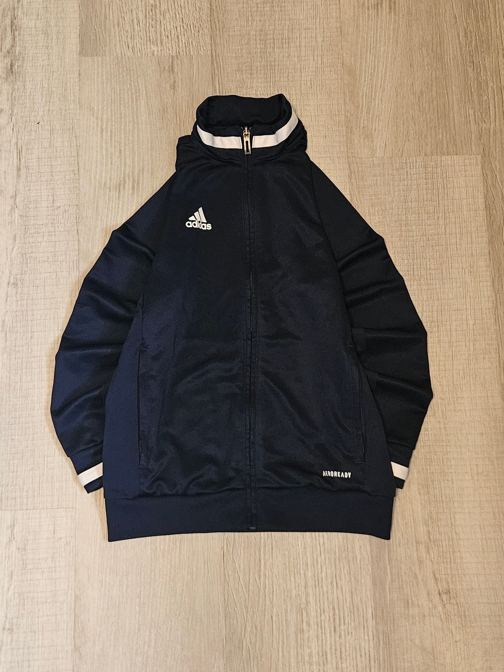 Adidas Kids Navy Blue AEROREADY Full Zip Track Jacket